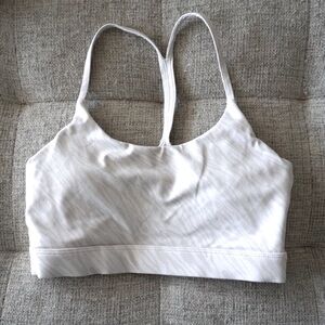 ALL FENIX Australia Cloudcore Y-Back Racer Sports Bra White Beige Small